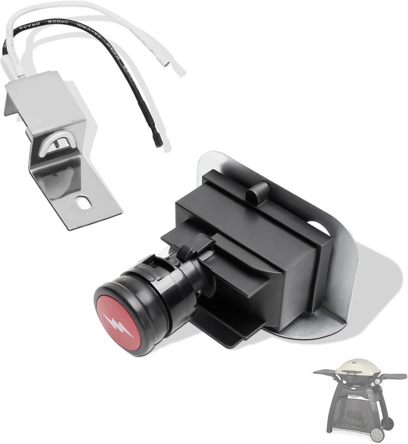 MOASKER 63788 Grill Igniter Kit for Weber Q3200 Q320 Gas Grill Igniter Replacement Parts, Electronic Push Starter Ignition Kit for Weber Q3200 Q320 Portable Grill Starter Replacement Parts 57067001 - Image 1